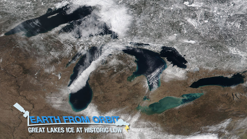 Great Lakes Ice Reaches Historic Low image