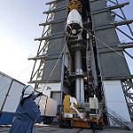 View HIGHEST REZ Version in new window. Crane Lifts GOES-S Spacecraft for Mate with Launch Vehicle