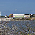 View HIGHEST REZ Version in new window. GOES-S Atlas V Booster Tranported to ASOC