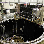 View HIGHEST REZ Version in new window. GGOES-R Satellite Lowered into Thermal Vacuum Chamber Image 2
