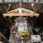 View HIGHEST REZ Version in new window. Lowering GOES-T into the Thermal Vacuum Chamber
